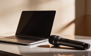 laptop and microphone